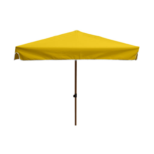Square Yellow Patio Umbrella - 1.8mx1.8m, Metal frame, Polyester canopy